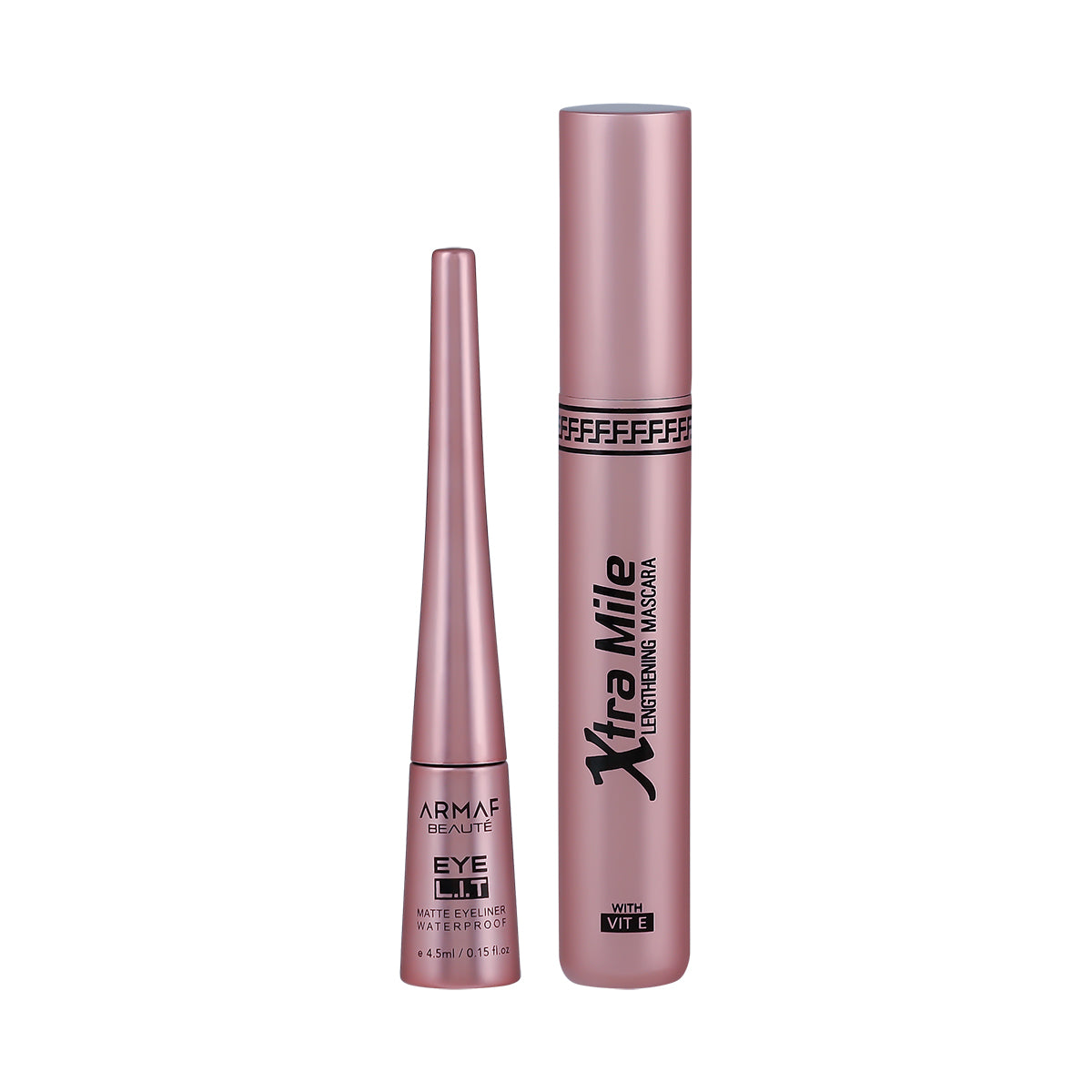 COMBO AB EYE L.I.T MATTE EYELINER WATERPROOF - BLACK 01 | AB XTRA MILE LENGTHENING MASCARA - BLACK 01