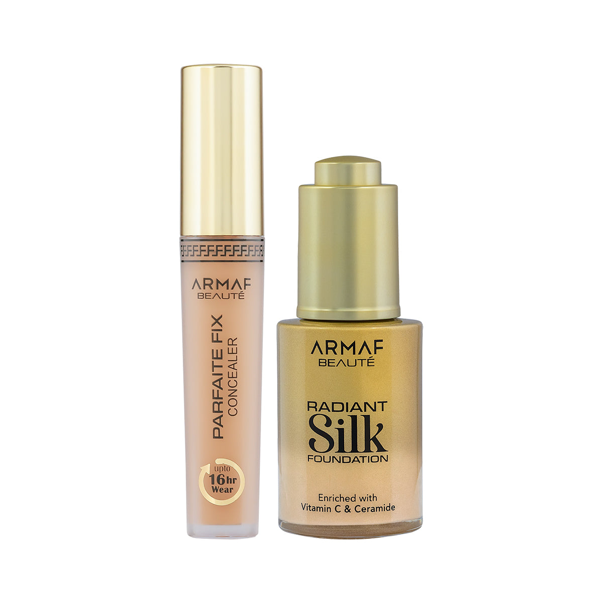 COMBO AB RADIANT SILK FOUNDATION 08 SAND | AB PARFAITE FIX CONCEALER SAND 05