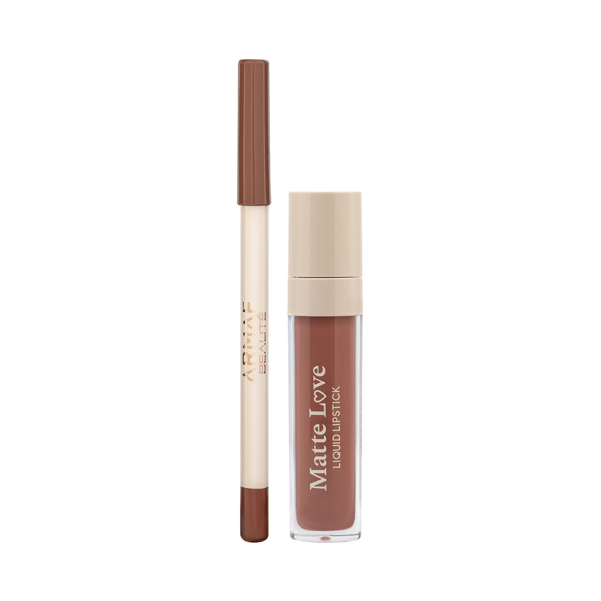 COMBO ARMAF BEAUTE MATTE LOVE LIPSTICK CARAMEL GLOW 03 | ARMAF BEAUTE MATTE LOVE LIP LINER LATTE LINE 09