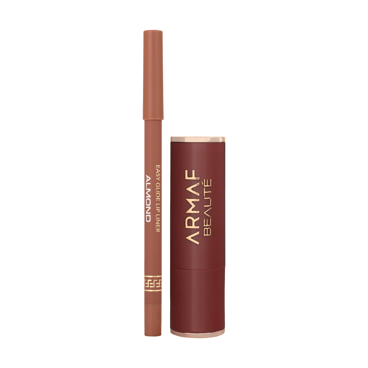 COMBO POWDER MATTE LIPSTICK IRIS 02 | AB EASY GLIDE LIP LINER- ALMOND 01