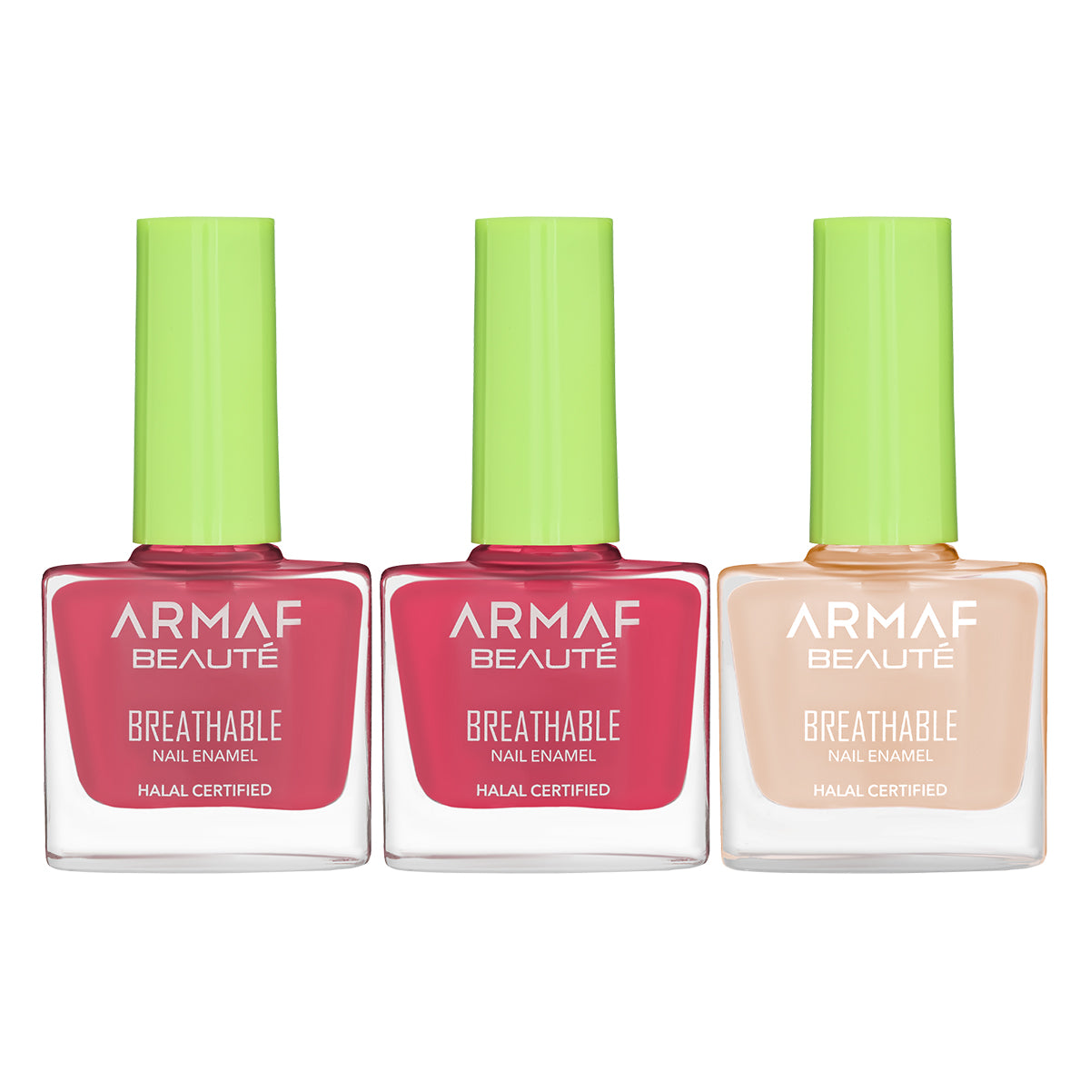 COMBO AB BREATHABLE HALAL NAIL ENAMEL HL303 PINK LILY | AB BREATHABLE HALAL NAIL ENAMEL HL321 COTTON CANDY | AB BREATHABLE HALAL NAIL ENAMEL HL323 PINK CHIC